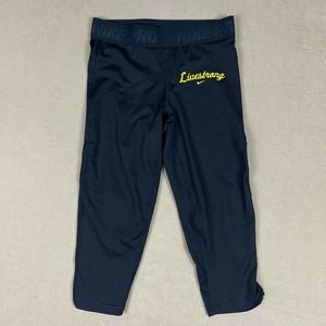 Nike Livestrong Womens S‎ Compression Tights Capri Length Black Athletic Fit